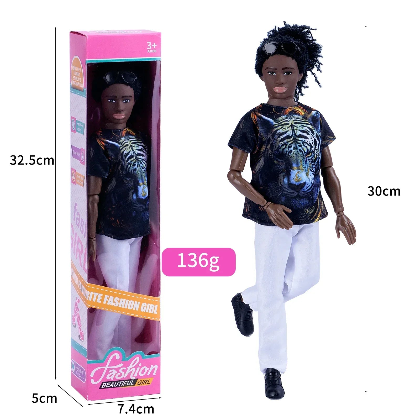Black Barbie Doll Body 30cm For DIY Fashion Playtime - ToylandEU