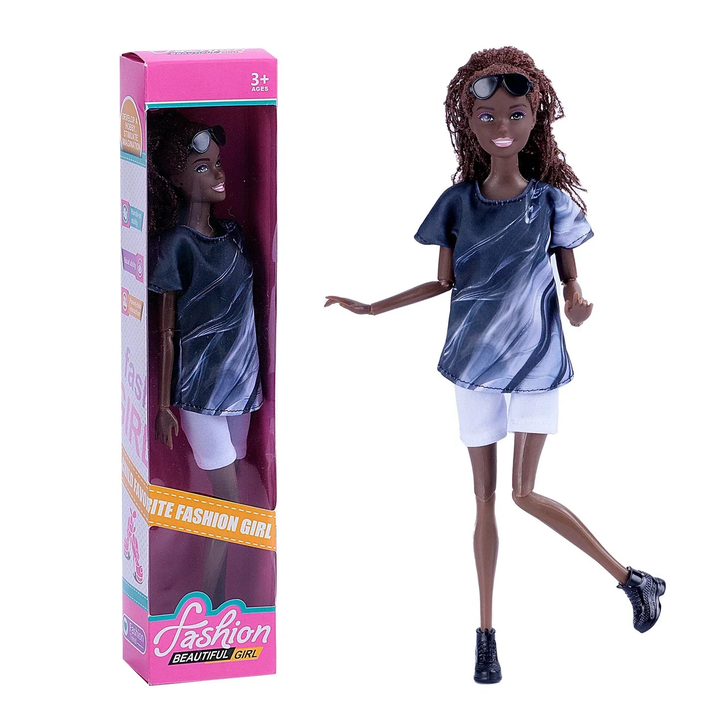Black Barbie Doll Body 30cm For DIY Fashion Playtime - ToylandEU
