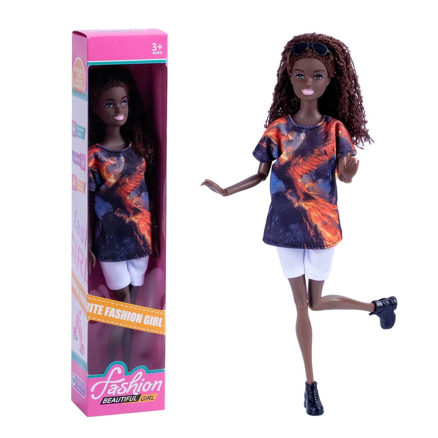 Black Barbie Doll Body 30cm For DIY Fashion Playtime - ToylandEU