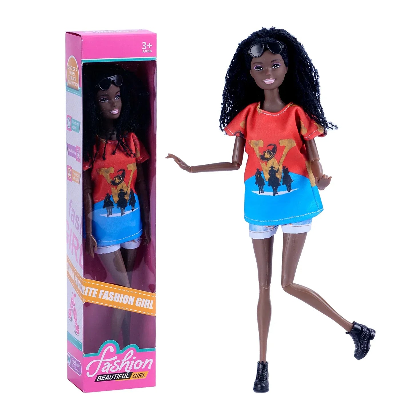 Black Barbie Doll Body 30cm For DIY Fashion Playtime - ToylandEU