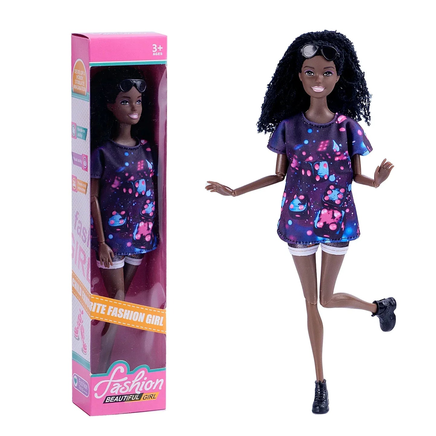 Black Barbie Doll Body 30cm For DIY Fashion Playtime - ToylandEU