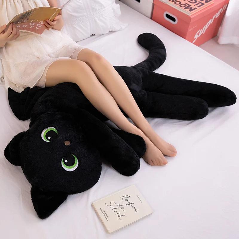 Black Cat Pillow | Winged Design | Toylandeu™