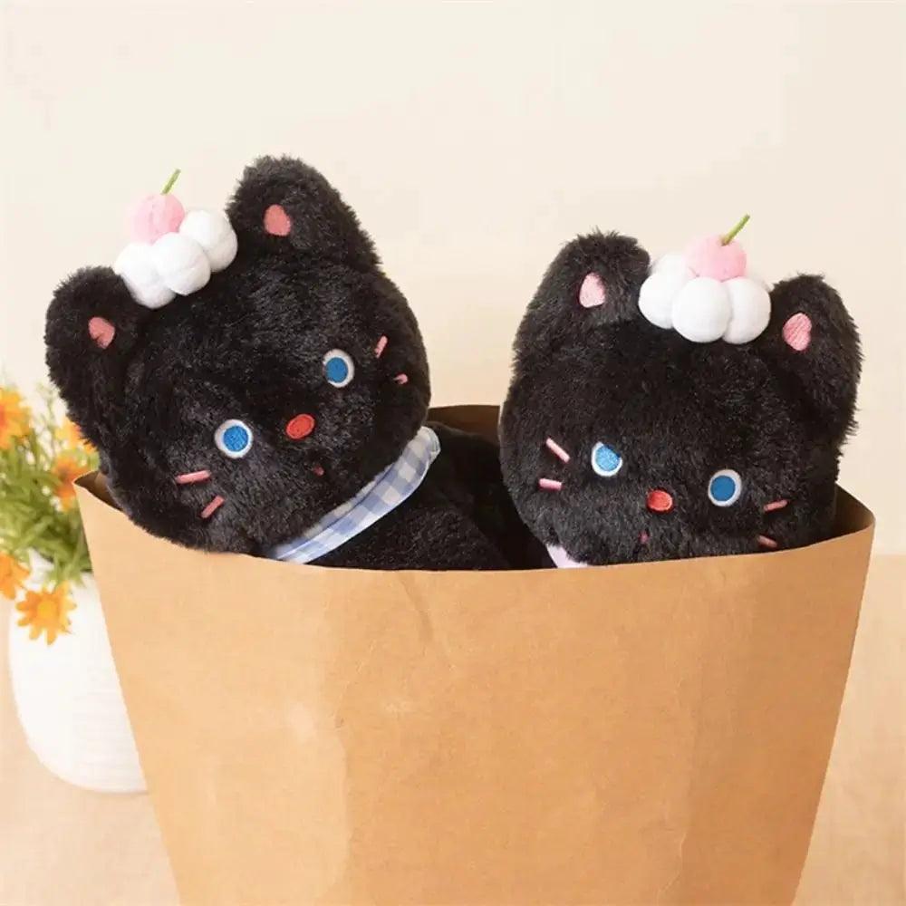  Black Cat Plush Toy Ultra Soft Cream Cake Design -  ToylandEU™