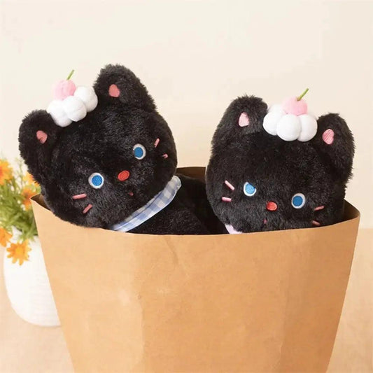  Black Cat Plush Toy Ultra Soft Cream Cake Design -  ToylandEU™