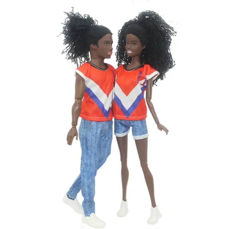 Black Doll Men Woman Lovers Couple Male Female Kids Toys Fast Shipping Items For Girl DIY Pretend Play Game - ToylandEU