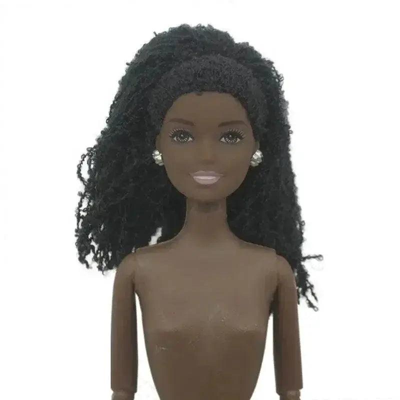  30CM Female Black Dolls With Dress Kids Toys Woman Fashion Shoes Brown Hair For Girl Black African Doll Children Birthday Gift -  ToylandEU™