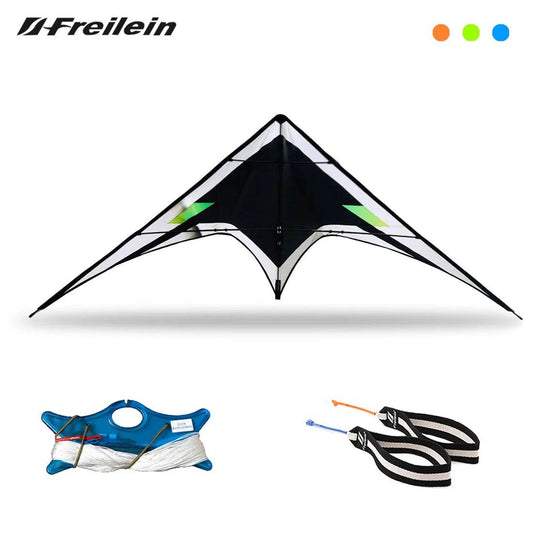 Black Feather 2.4m Dual Line Stunt Kite - Perfect for Outdoor Fun! - ToylandEU