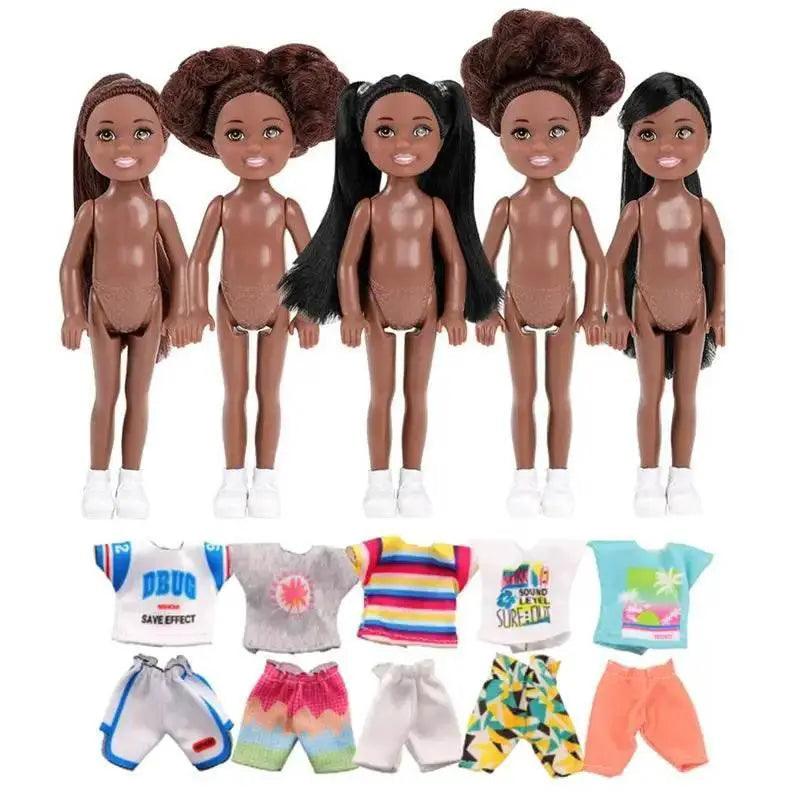  Kawaii Items African Girls Black Doll 30cm Mother 14cm Daughter Body With Clothes For Kids DIY Game Best Birthday Present -  ToylandEU™