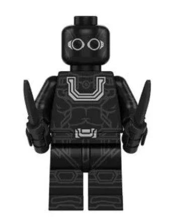 Black Noir Custom Figure ABS LEGO Compatible Figure, 100 Percent Compatible With LEGO Bricks, Durable Construction - ToylandEU