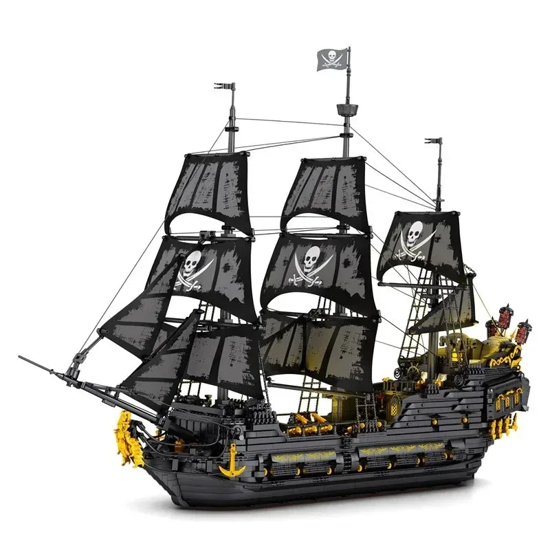 Black Pearl Pirate Ship Building Blocks Set 4708 Pieces - ToylandEU