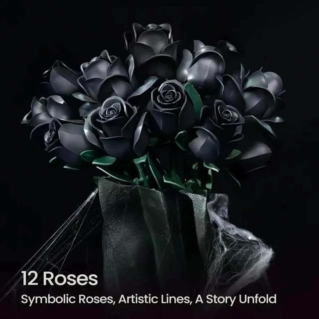  Black Rose Bouquet Building Blocks Set for Home Decoration -  ToylandEU™
