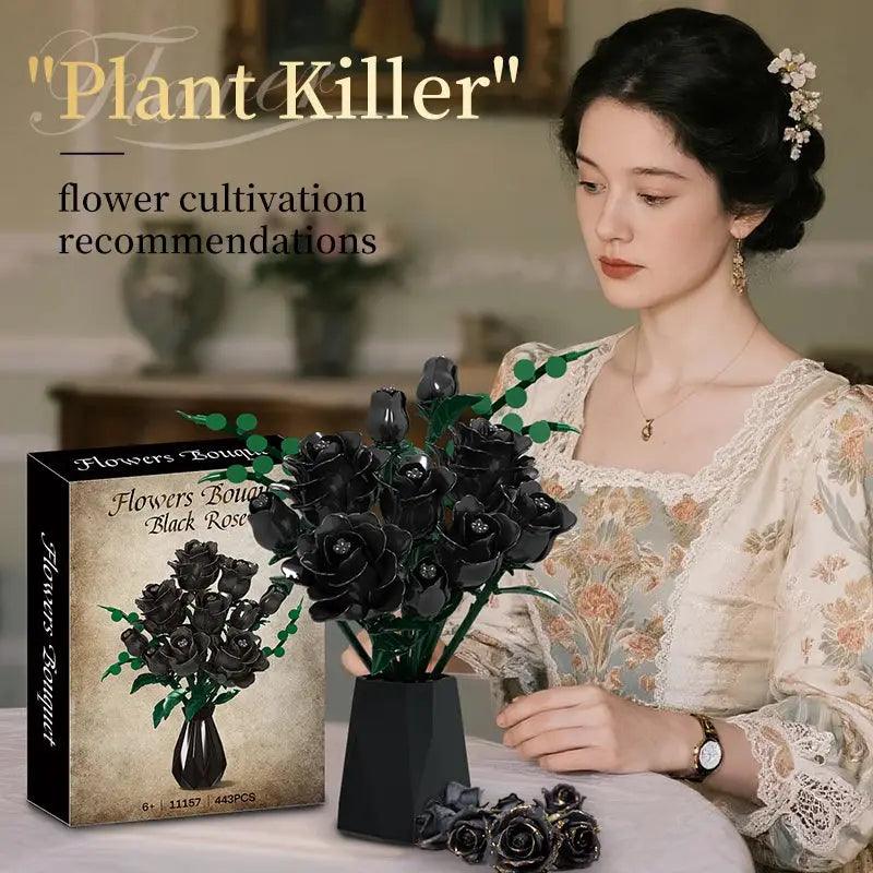  Black Rose Building Blocks Set For Diy Floral Decor Premium -  ToylandEU™