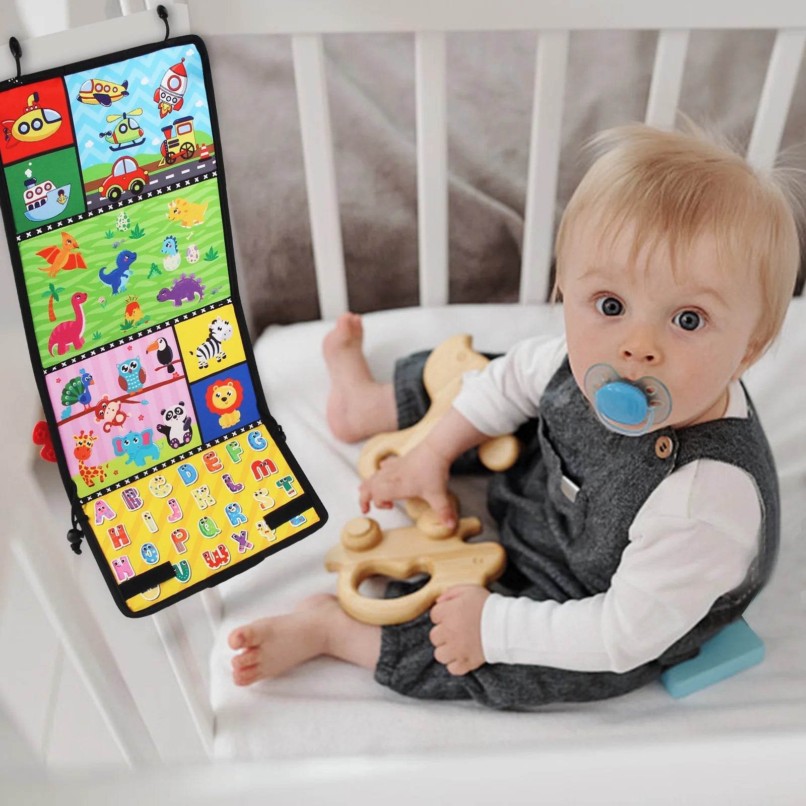 Black and White Baby Floor Mirror Double-Sided Montessori Toys 6-24 Months Baby Toys Crawling Development Baby Sensory Toys - ToylandEU