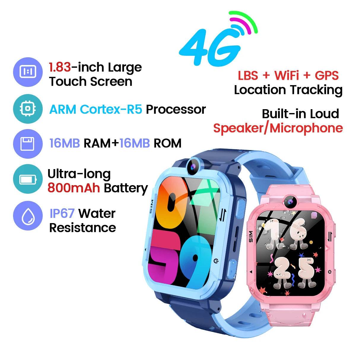 Blackview New Z20 4G Smart Watch for Children GPS WIFI Video Call Monitoring Tracker Location SOS Children's Smart Watch - ToylandEU