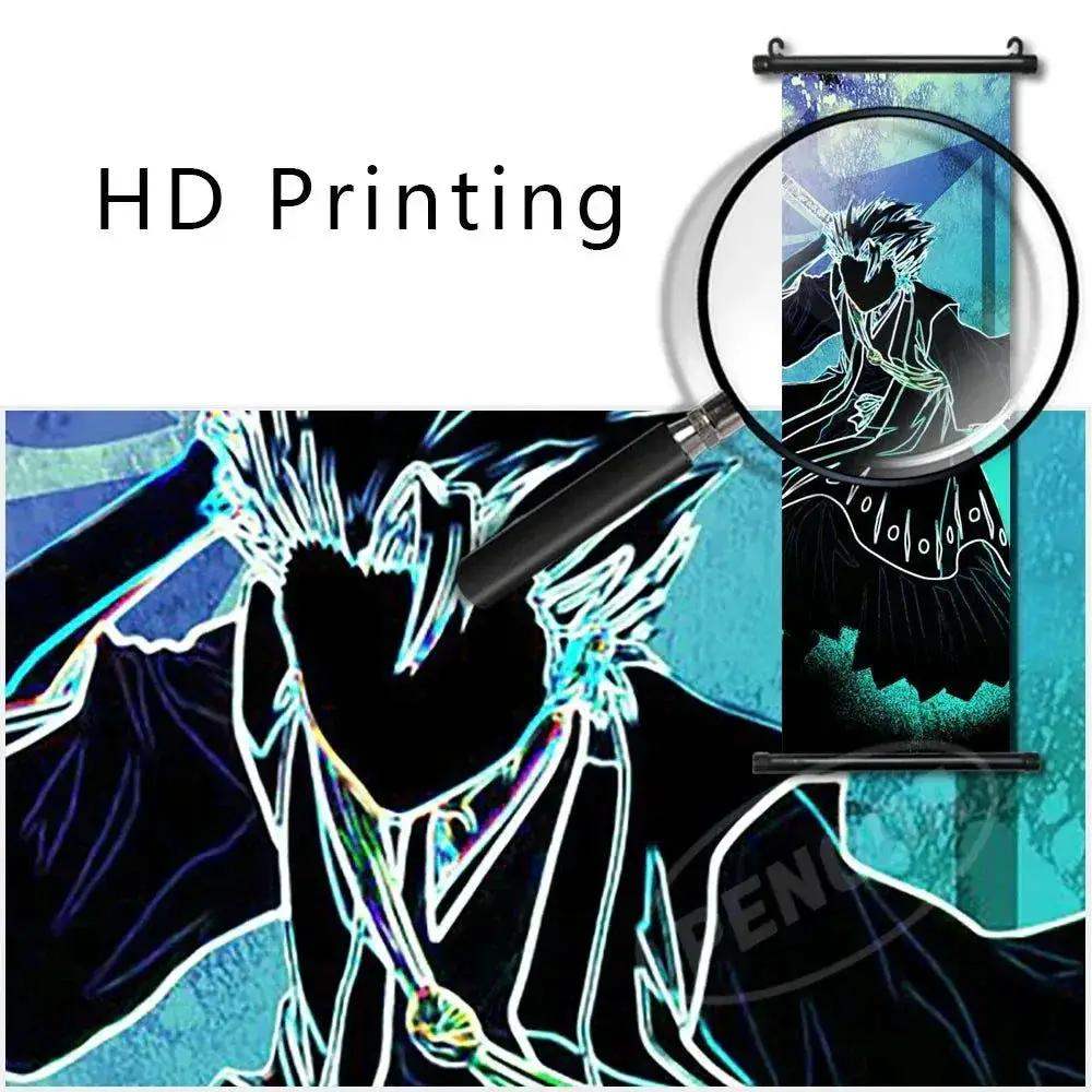 Bleach Canvas Scroll Posters, Wall Art Anime Artwork Painting Anime Hanging Poster - ToylandEU