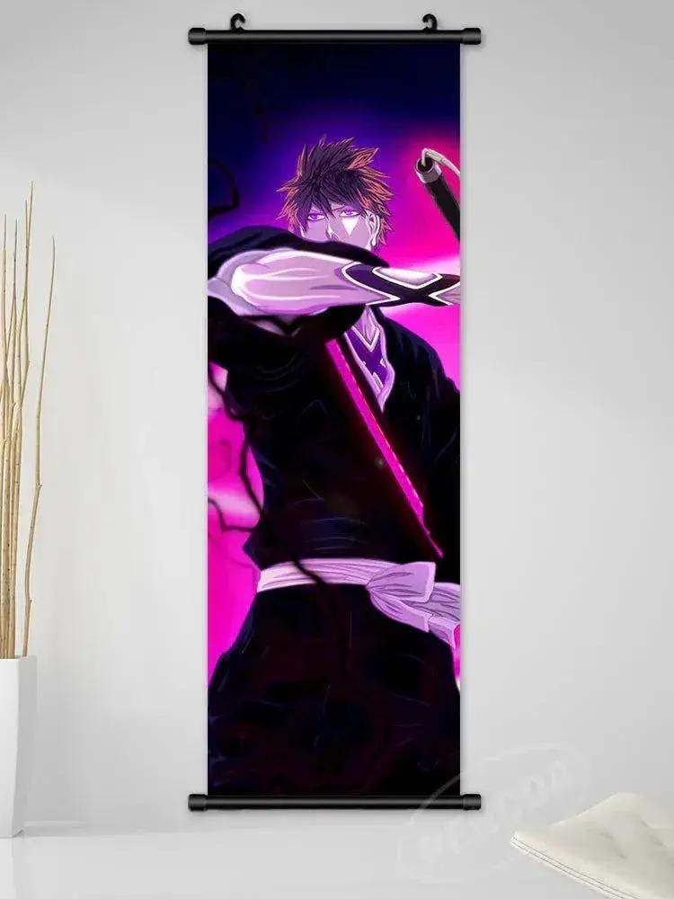 Bleach Canvas Scroll Posters, Wall Art Anime Artwork Painting Anime Hanging Poster - ToylandEU