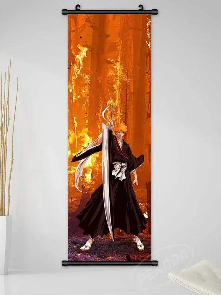 Bleach Canvas Scroll Posters, Wall Art Anime Artwork Painting Anime Hanging Poster - ToylandEU