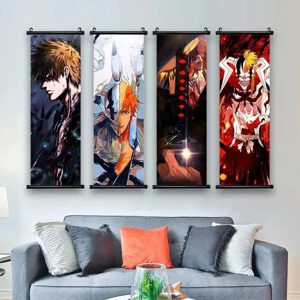 Bleach Wall Art Premium Scrolls Canvas Posters For Living Room - ToylandEU