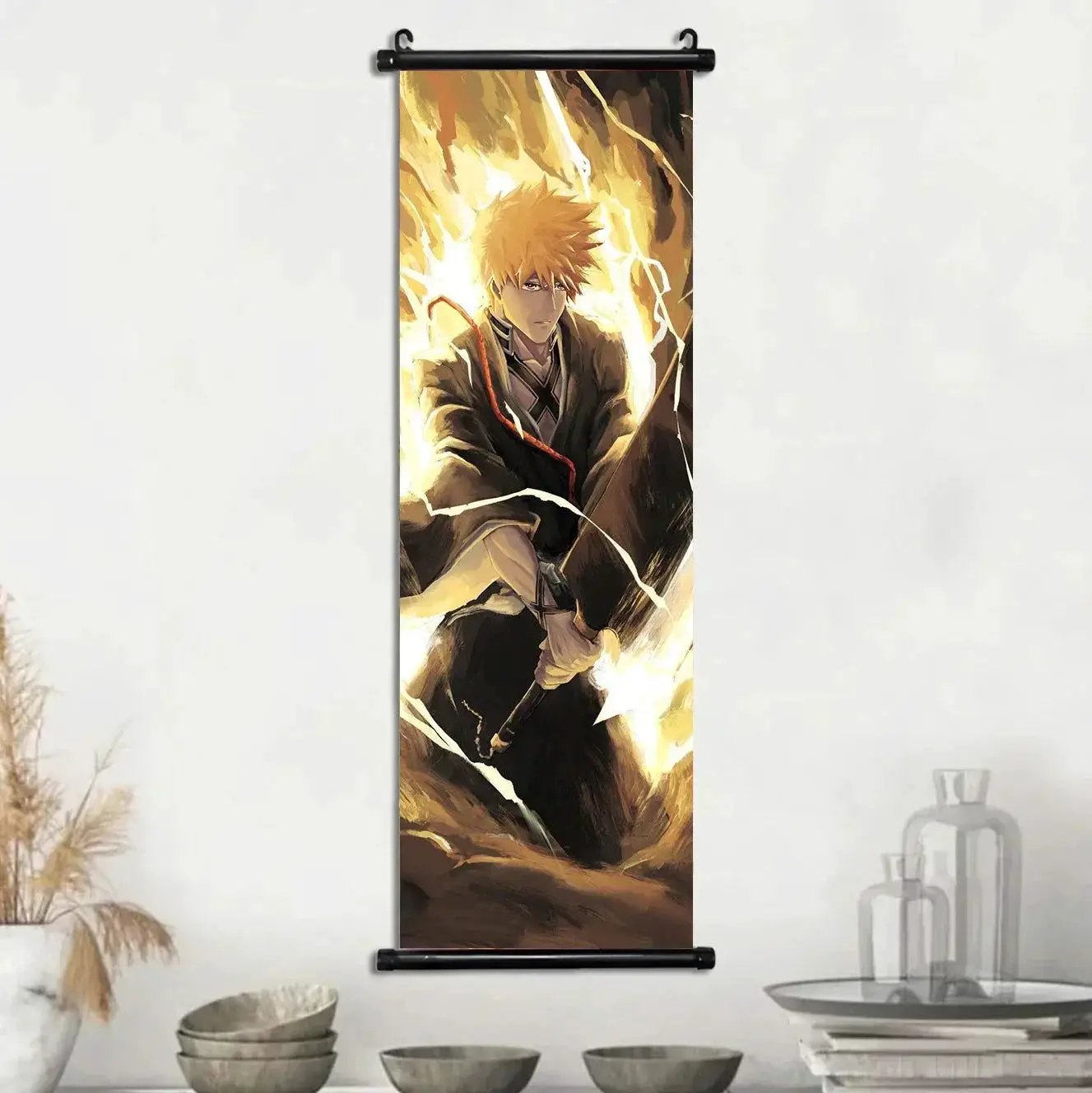 Bleach Wall Art Premium Scrolls Canvas Posters For Living Room - ToylandEU