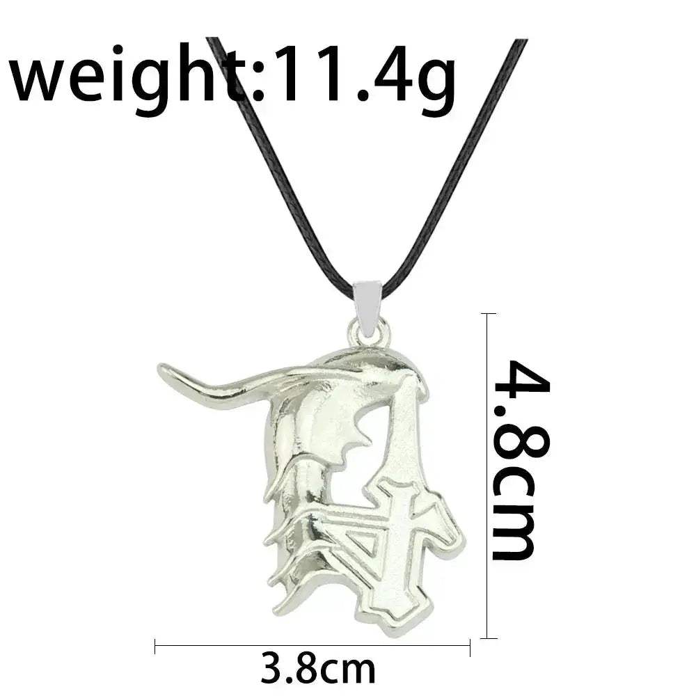 Bleach Ulquiorra Cifer Mask Anime Necklace Fashion Broken Masks Pendant Metal Choker Necklace - ToylandEU