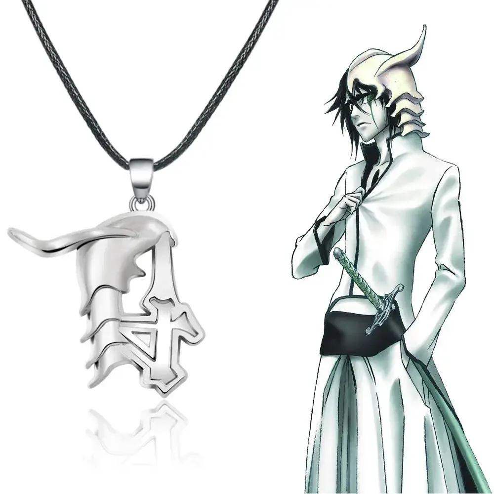 Bleach Ulquiorra Cifer Mask Anime Necklace Fashion Broken Masks Pendant Metal Choker Necklace - ToylandEU