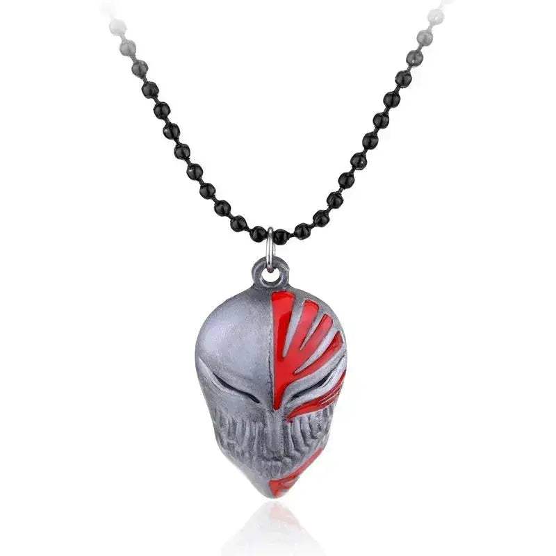 Bleach Ulquiorra Cifer Mask Anime Necklace Fashion Broken Masks Pendant Metal Choker Necklace - ToylandEU