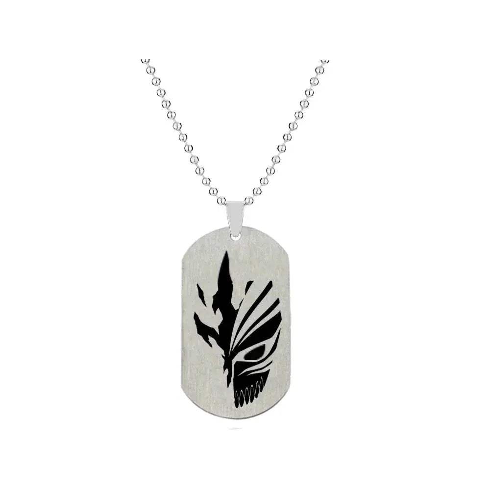 Bleach Ulquiorra Cifer Mask Anime Necklace Fashion Broken Masks Pendant Metal Choker Necklace - ToylandEU