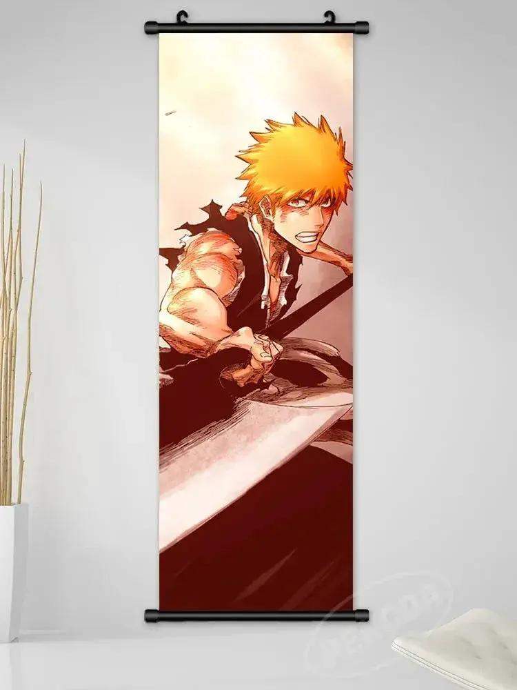 Bleach Canvas Scroll Posters, Wall Art Anime Artwork Painting Anime Hanging Poster - CLOUDANIMESTUDIO