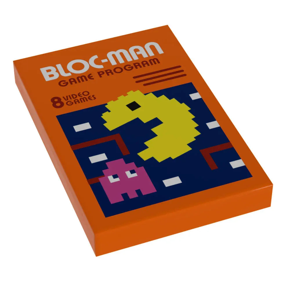Bloc-Man Video Game Cover (2x3 Tile) made using LEGO part - B3 Customs - ToylandEU