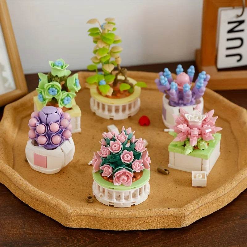 Block City DIY Potted Plants Cactus Bonsai Building Toys - ToylandEU