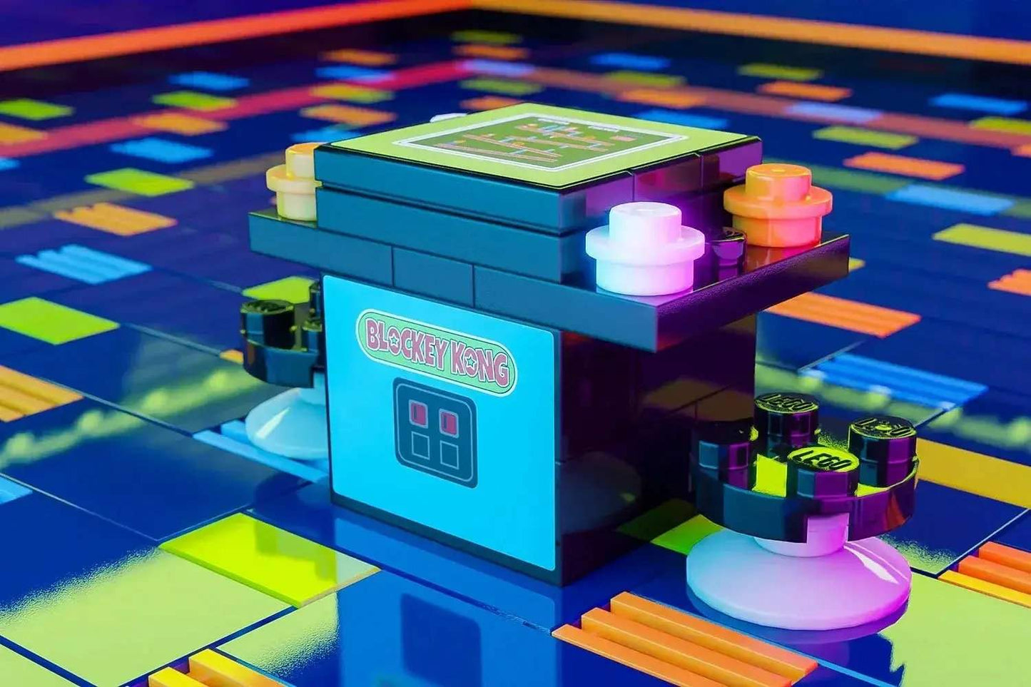 Blockey Kong Two Player LEGO Arcade Cocktail Cabinet Authentic Look - ToylandEU