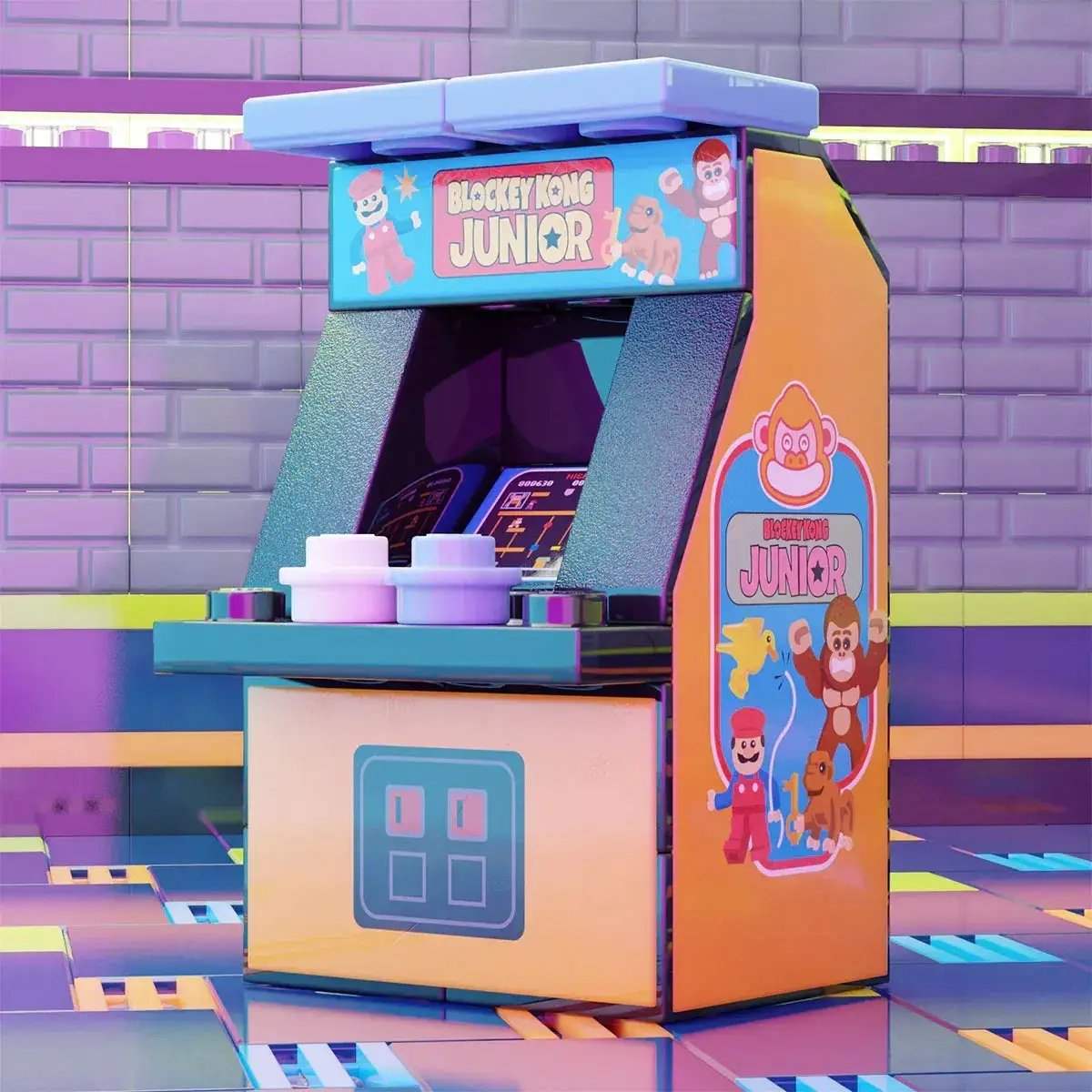 Blockey Kong Jr. - Custom Arcade Machine made using LEGO parts - ToylandEU