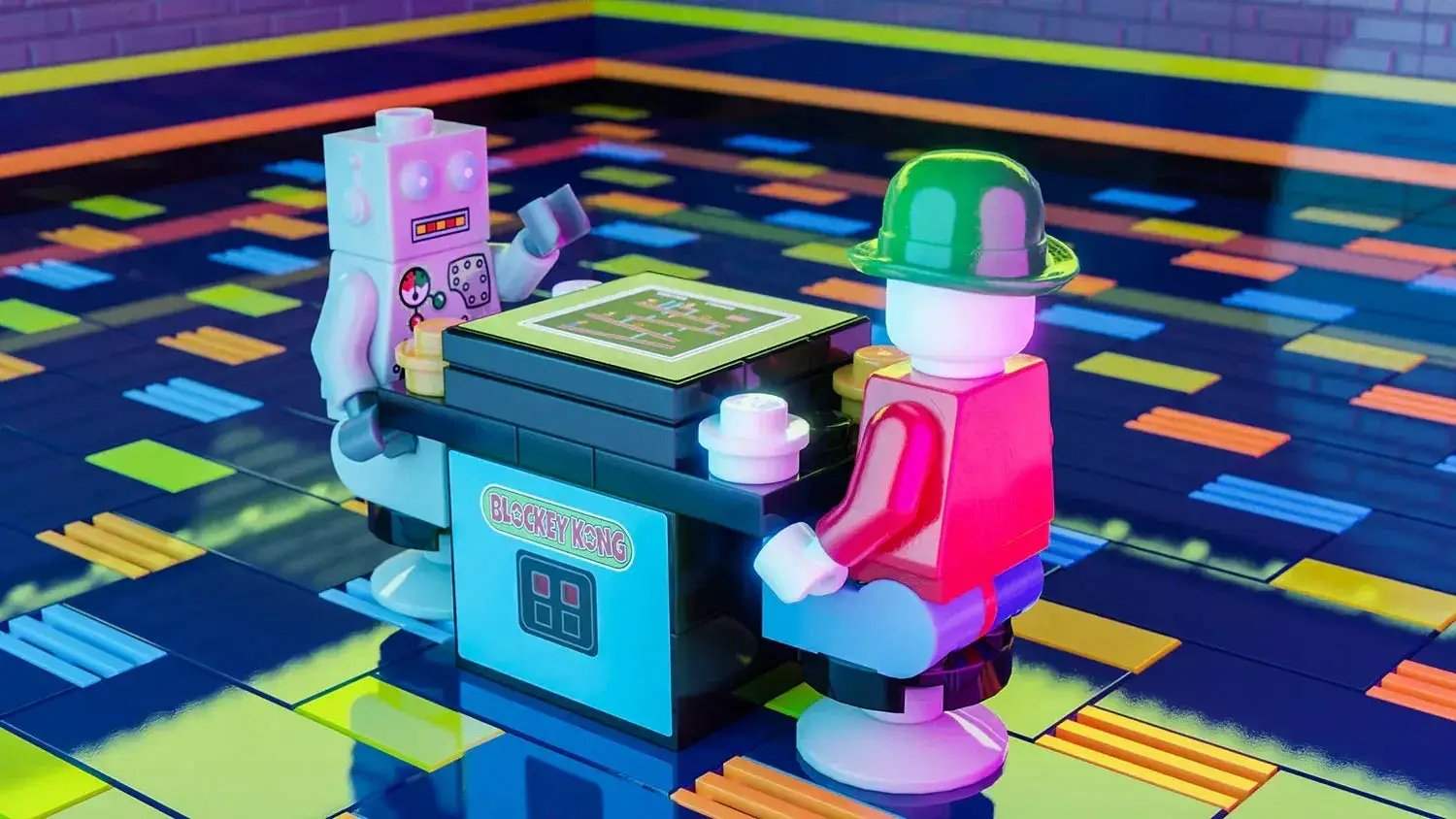  Blockey Kong Two Player LEGO Arcade Cocktail Cabinet -  ToylandEU™