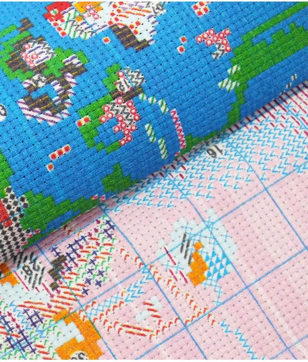  Blooming Floral Cross Stitch DIY Kit - 11CT & 9CT Cotton Thread Embroidery for Home Decor Handicrafts -  ToylandEU™