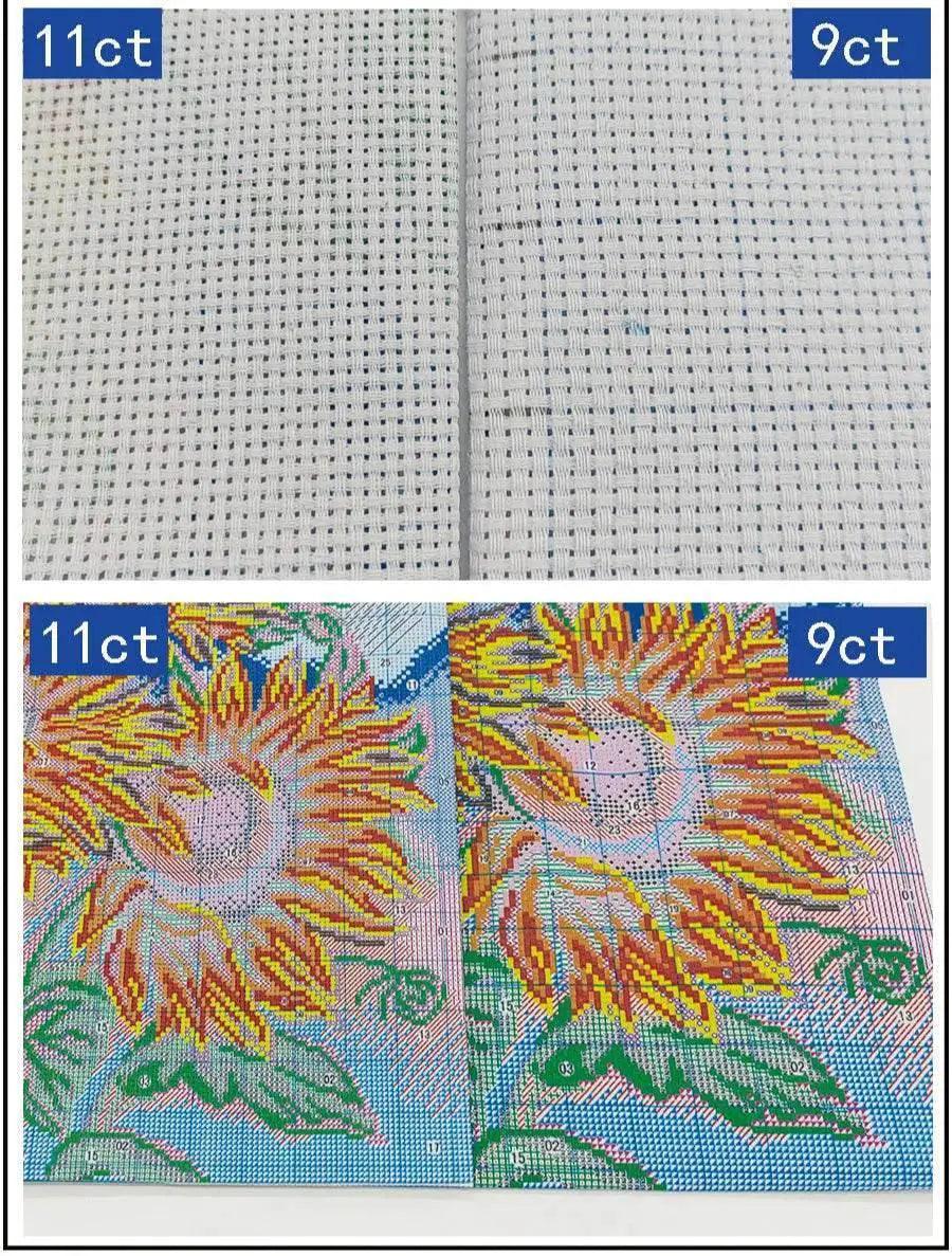  Blooming Floral Cross Stitch DIY Kit - 11CT & 9CT Cotton Thread Embroidery for Home Decor Handicrafts -  ToylandEU™