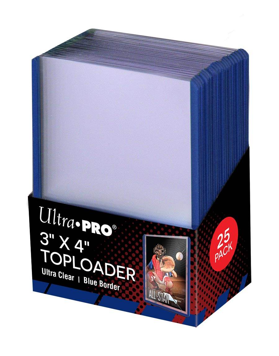 Blue Border 3x4 Toploaders 25 Pack Ultra Pro Card Protectors - ToylandEU