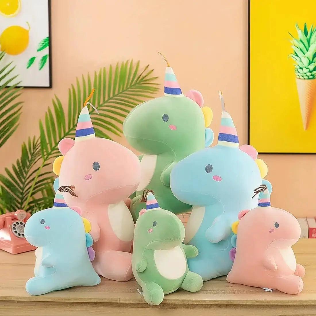  Blue Dinosaur Plush Cozy Pillow Toy For Kids 30cm -  ToylandEU™