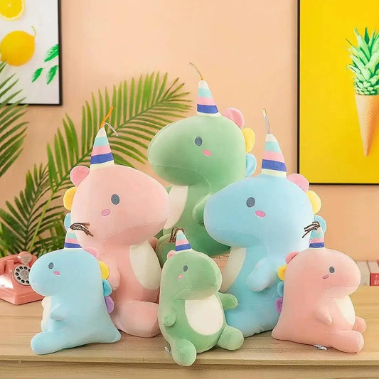  Blue Dinosaur Plush Cozy Pillow Toy For Kids 30cm -  ToylandEU™