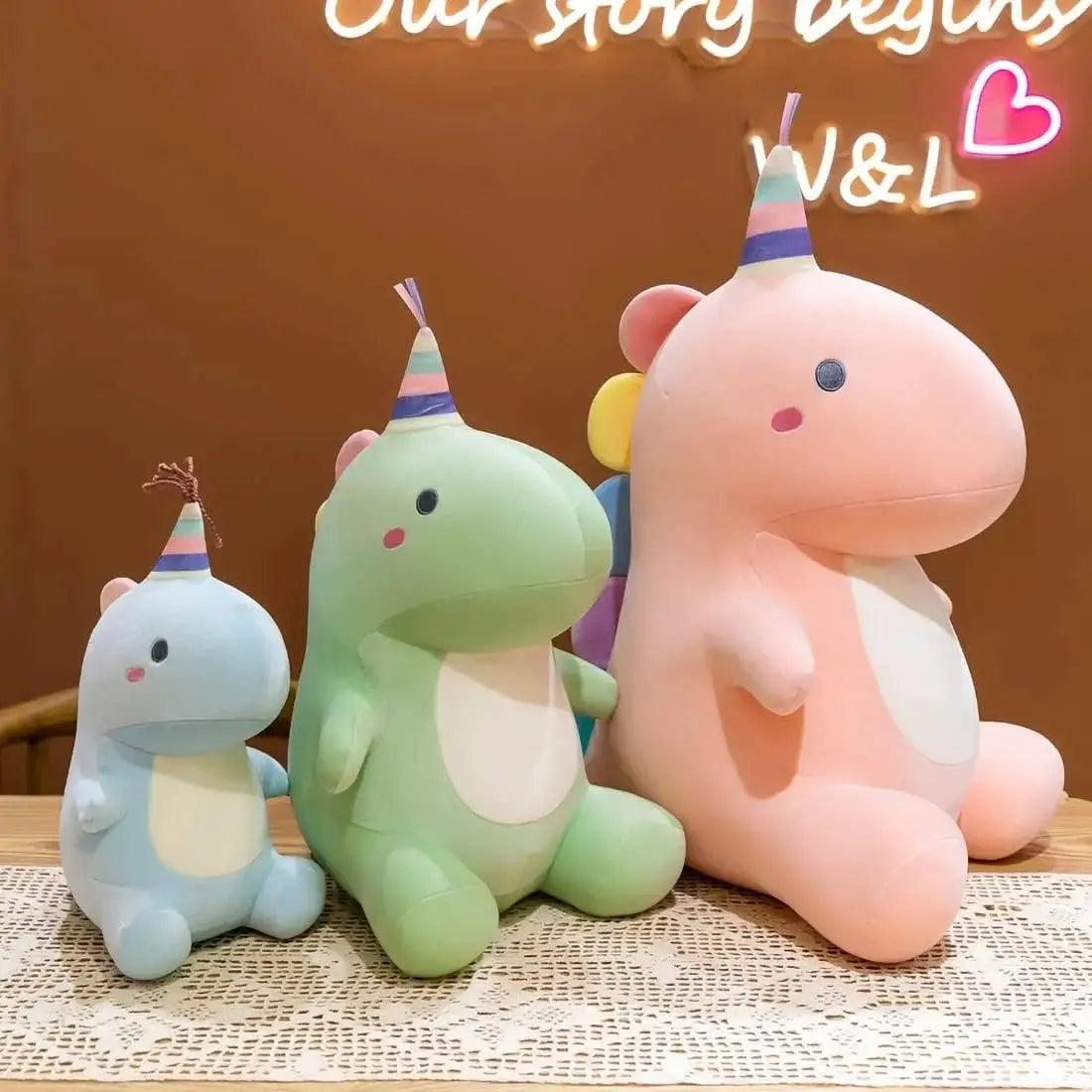  Blue Dinosaur Plush Cozy Pillow Toy For Kids 30cm -  ToylandEU™