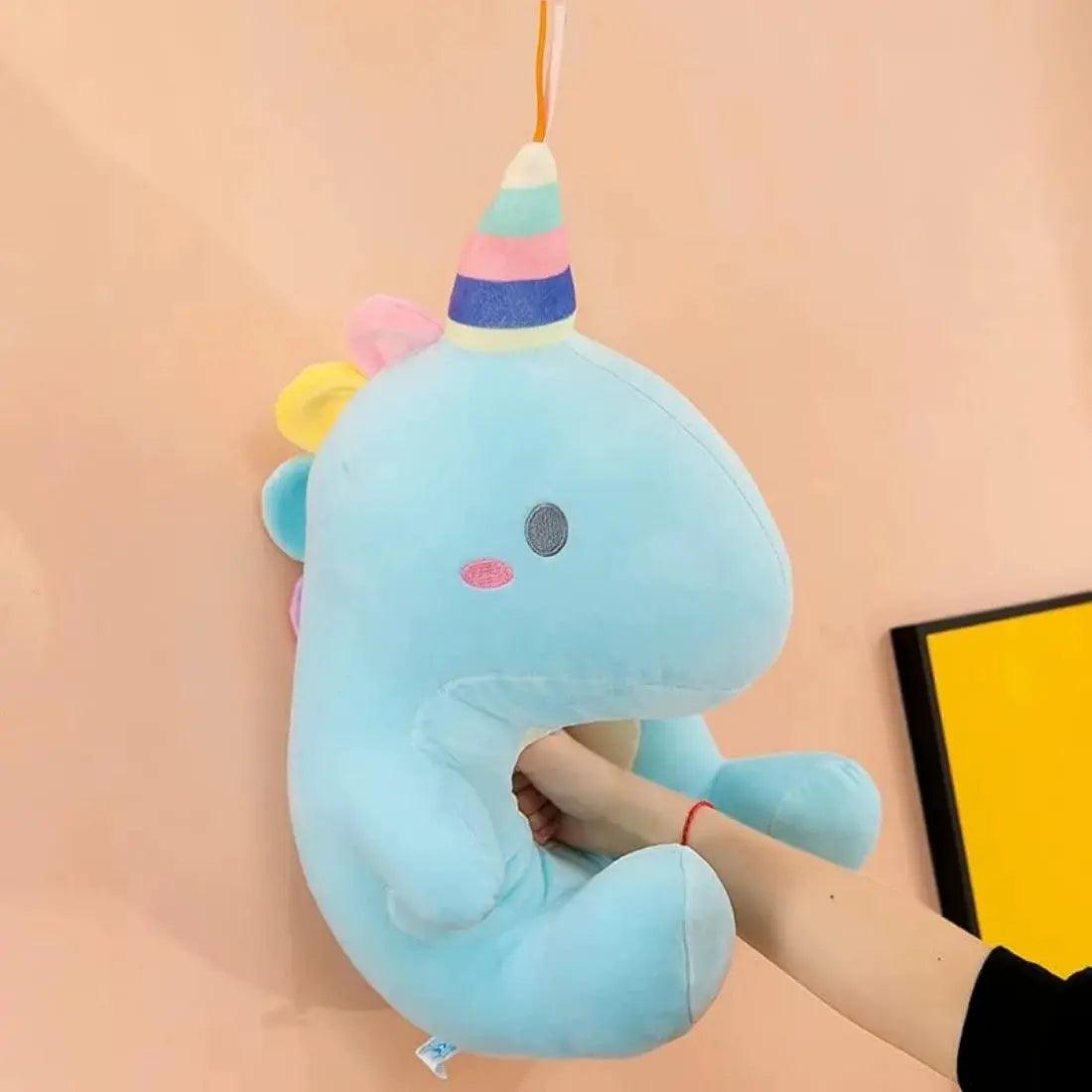  Blue Dinosaur Plush Cozy Pillow Toy For Kids 30cm -  ToylandEU™