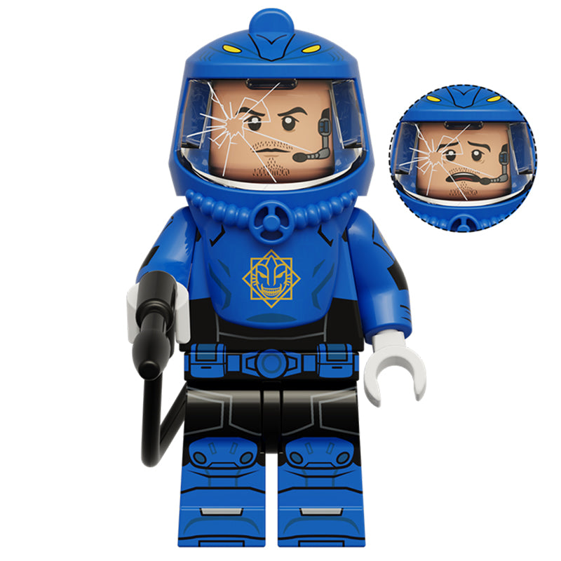 Blue Hazmat Minifigure | Brick Compatible | Toylandeu™
