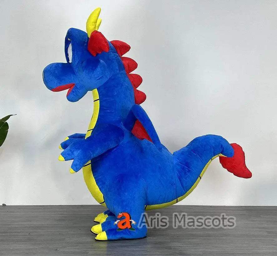 Blue Inflatable Dinosaur Costume for Adults Realistic Full-Body Cosplay - ToylandEU
