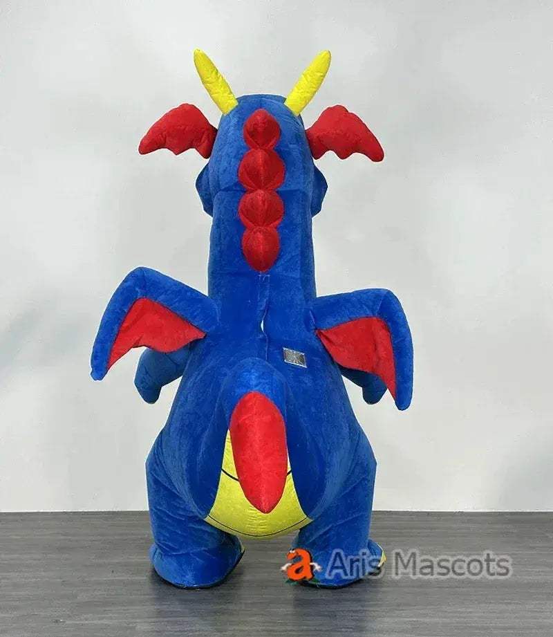 Blue Inflatable Dinosaur Costume for Adults Realistic Full-Body Cosplay - ToylandEU