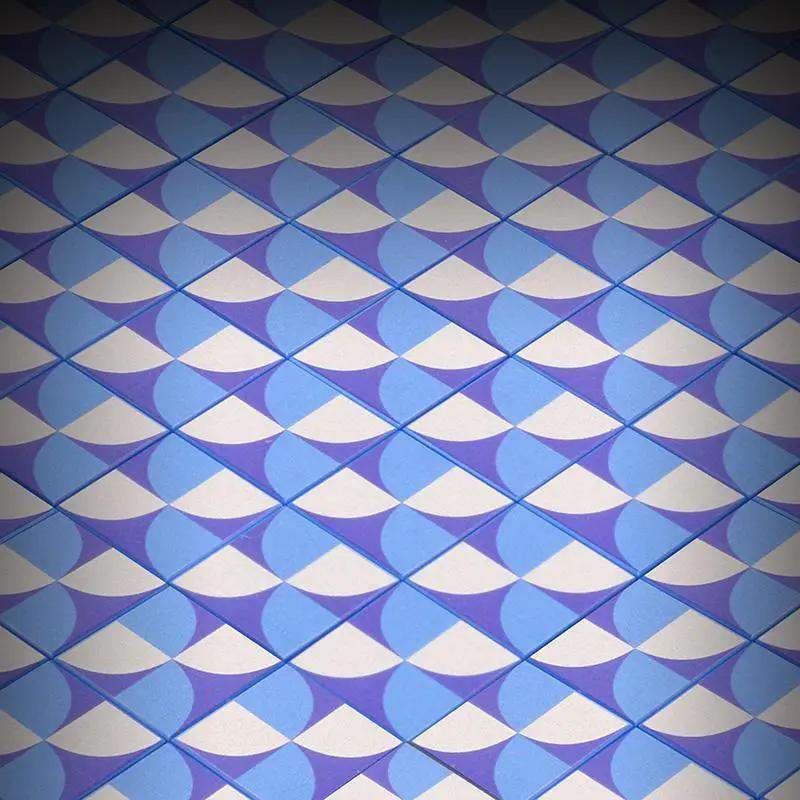 Blue Lightning Scallop LEGO Tile Custom Printed 2x2 - ToylandEU
