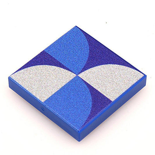 Blue Lightning Scallop LEGO Tile Custom Printed 2x2 - ToylandEU