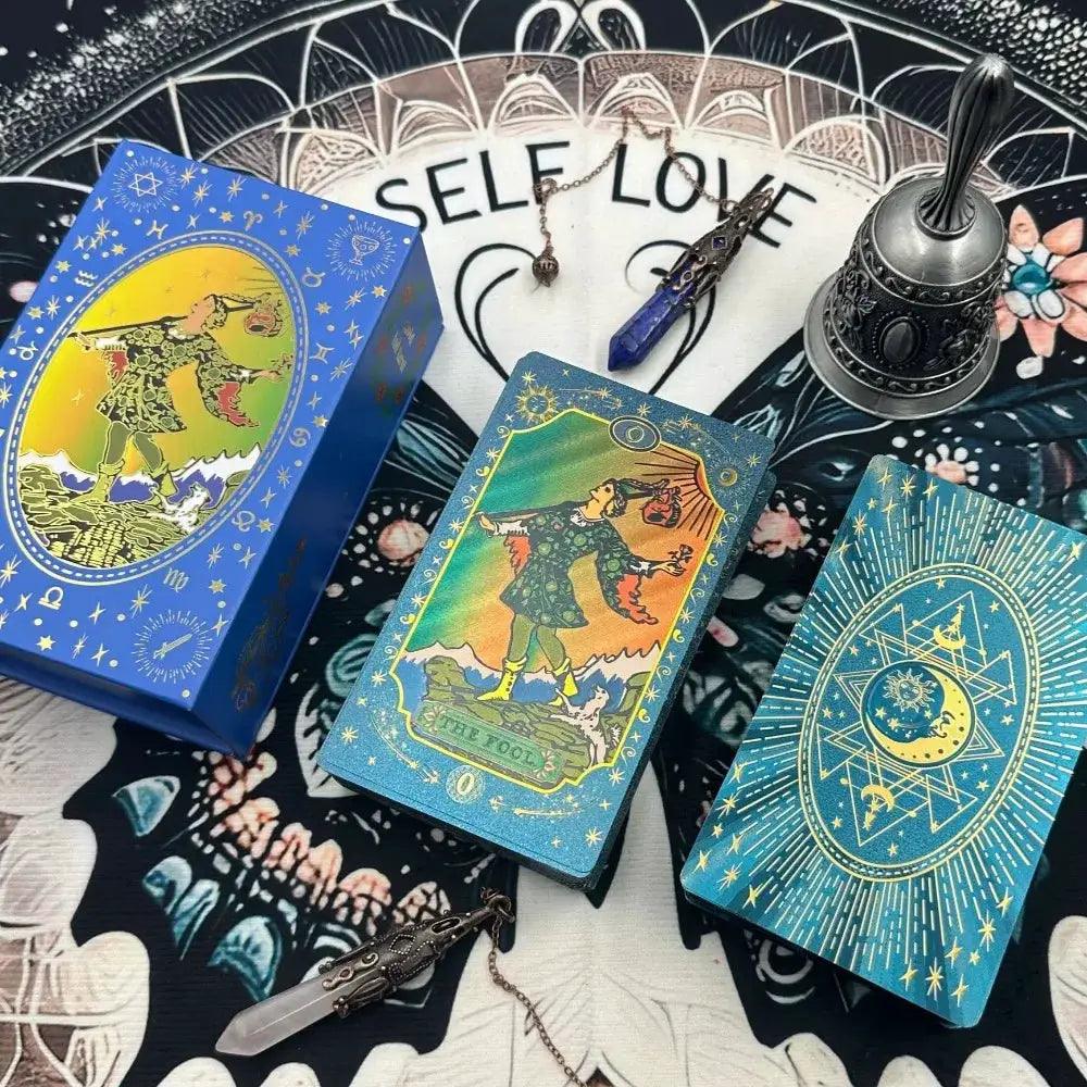  Blue Moon Tarot Cards Waterproof Gold Foil Deck -  ToylandEU™