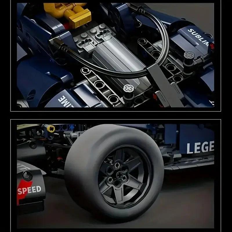  Blue Racing Car Building Blocks For Adults Educational -  ToylandEU™