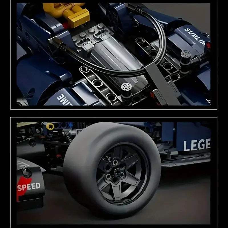  Blue Racing Car Building Blocks For Adults Educational -  ToylandEU™