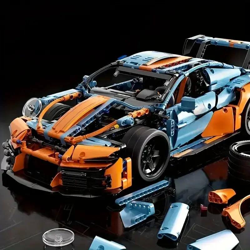  Blue Racing Car Building Blocks Lego Compatible 1 To 14 -  ToylandEU™