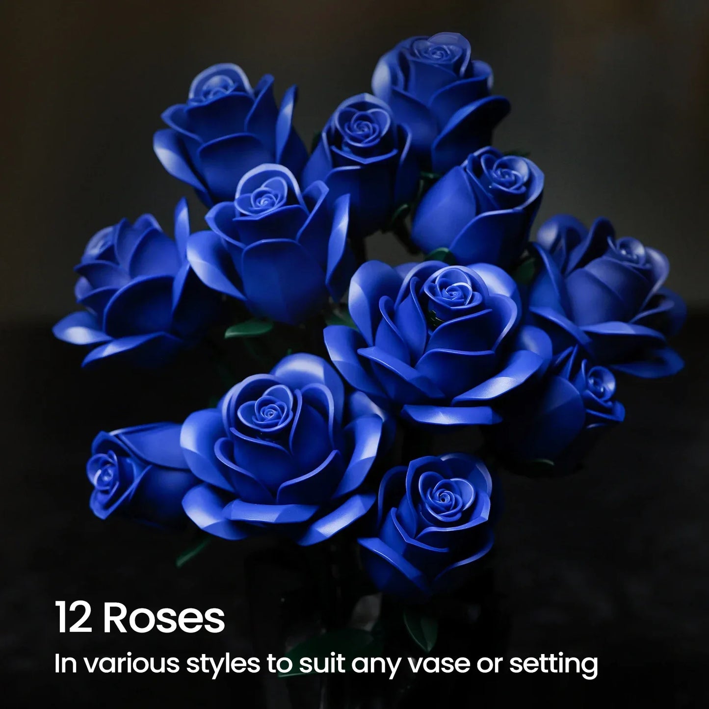 Blue Rose Building Blocks Set For Customizable Home Decor - ToylandEU